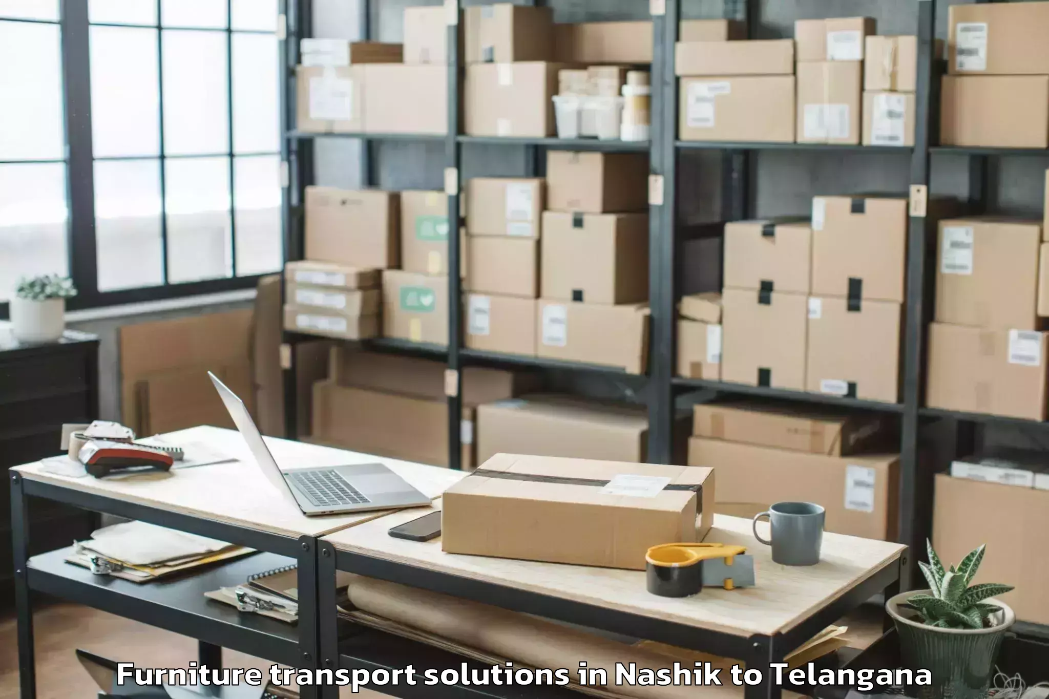 Expert Nashik to Bellampalli Furniture Transport Solutions